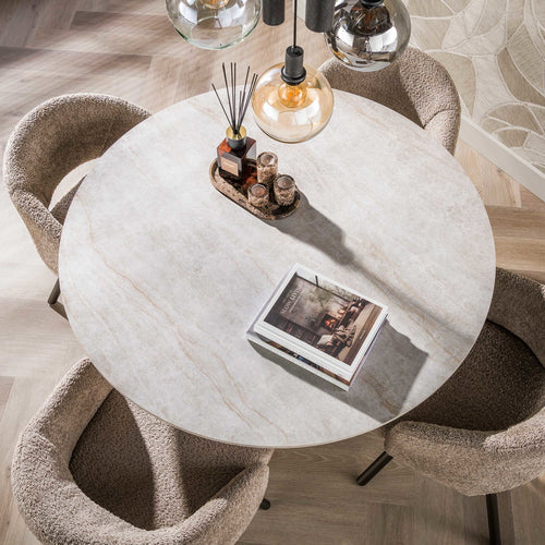 Giga Meubel Eettafel Ceramo Centro Taj Mahal – Rond – Keramiek – Ø120 cm