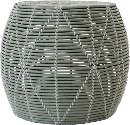 Lesli Living poef Birma - groen - Ø46x40cm