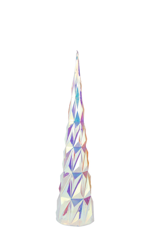 J-Line decoratie Boom - kunststof - mix - medium - LED lichtjes