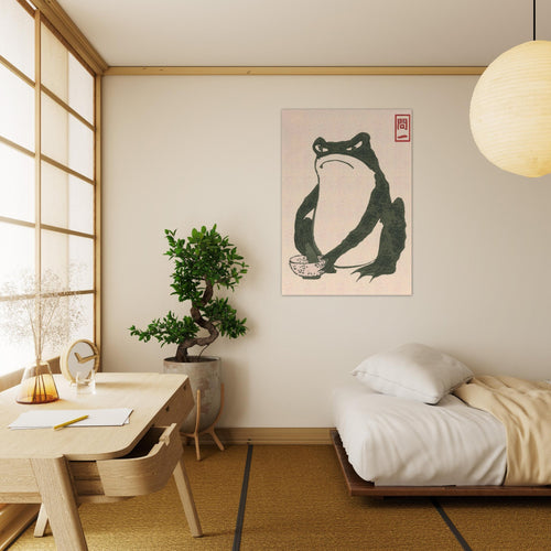 Artfulprints Poster Matsumoto Hoji - Frog I   - 50x70 cm - Groen