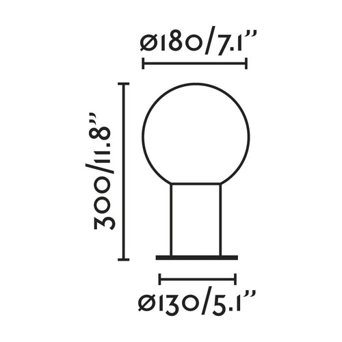 Faro Moon Buitensokkellamp Donkergrijs 1x E27 IP44