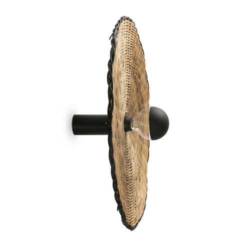 Faro Costas 600 H140 Zwart, rotan wand-/plafondlamp