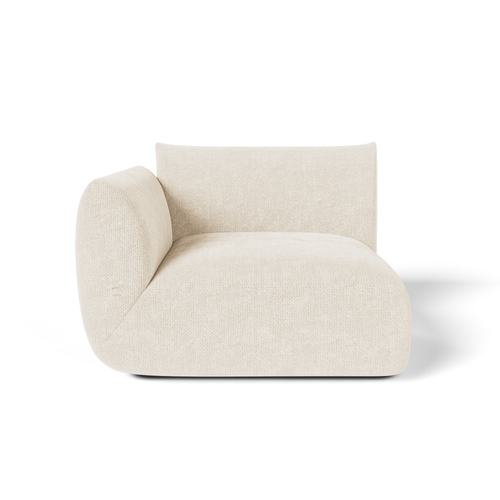 Sia Home - Linkerhoekmodule van chenille-fluweel NOOMA - chenillefluweel crème 108cm
