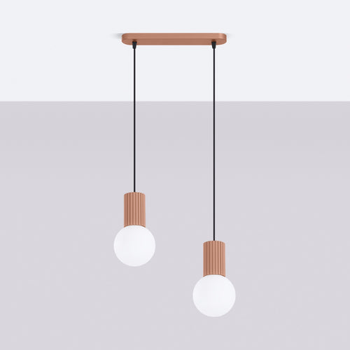 Sollux Lighting Hanglamp HALO 2L mokka - 33,5x6x120cm