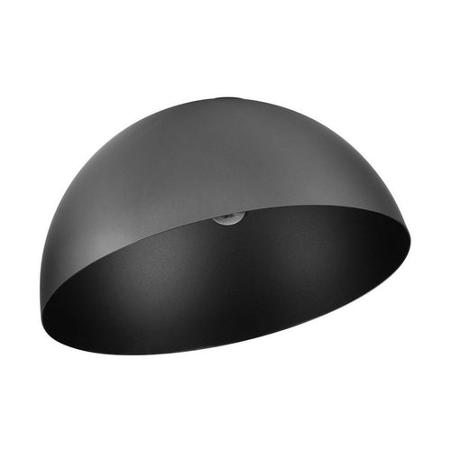 Nova Luce ONIA  Onia 50cm komvormige plafondlamp, halfverzonken, donkergrijs, zandzwart E27 1x12W