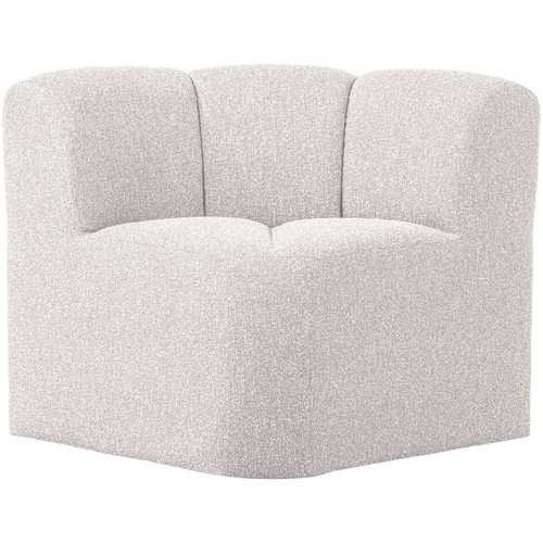 WOOOD eetbankje hoek met rugleuning Mojo - Bouclé - Ecru Melange - 83x83x83