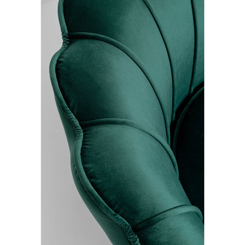 Kare Design Fauteuil Water Lily fluweel groen