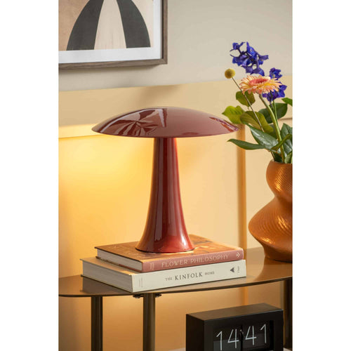 Leitmotiv tafellamp Cadiz Disc - rood - Ø31cm
