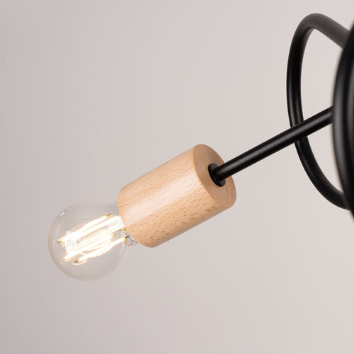 Sollux Lighting Kroonluchter EMBER 3 zwart - 14x56x26cm
