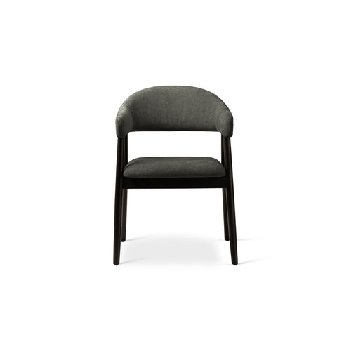 Set van 2 stoelen Adra chenille donkergrijs - 59x56x77cm