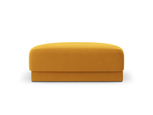 Micadoni - Poef "Miley" flueel, geel - 90x90x40cm