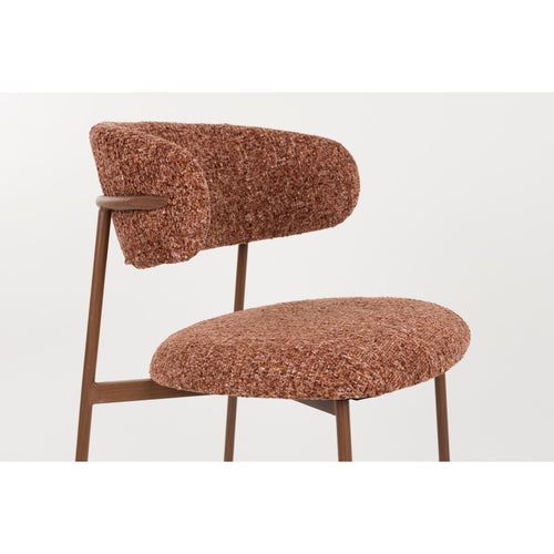 Housecraft Living Claes Eetkamerstoelen Gemêleerd Terra/ rood - Set van 2