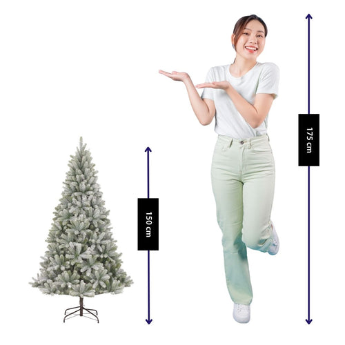 Black Box Trees Nagoya Kerstboom Frosted met Scharnierconstructie - Kunstboom met Volle Uitstraling en 738 Takken - Kerstversiering voor Binnen - H150
