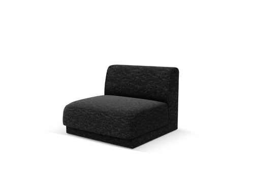 Micadoni Module Miley chenille zwart - 90x75x70cm