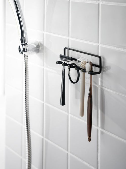 Yamazaki Zelfklevende Tandenborstelhouder - Tower - Zwart - vtwonen shop