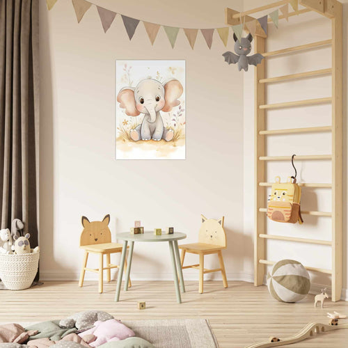 Artfulprints  Schattige olifant   poster 70x100 cm - vtwonen shop