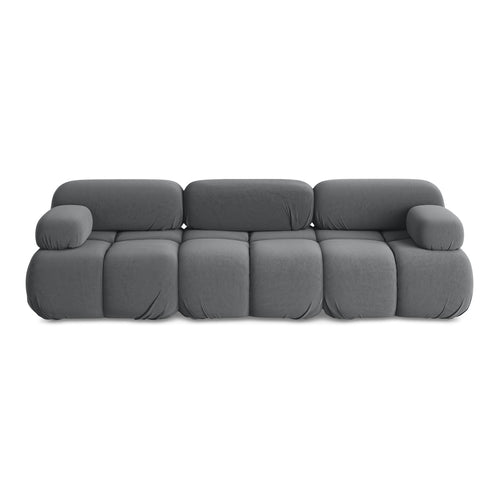LaMiaSofa 3-zits bank Sanremo - velours - staal - 285x96x70