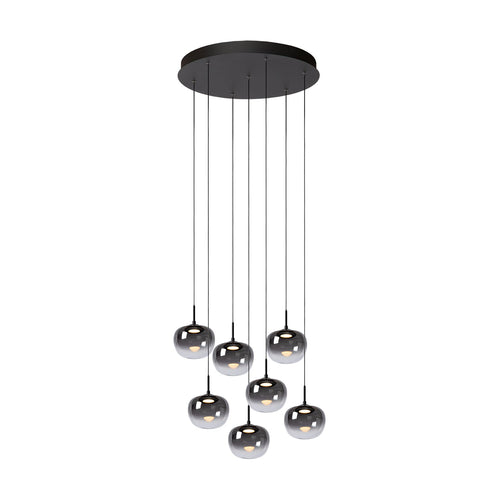 Atmooz hanglamp Tapco - zwart - Ø 45 x H 190 cm - geïntegreerde led