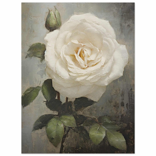 Artfulprints  White rose   poster 30x40 cm - vtwonen shop
