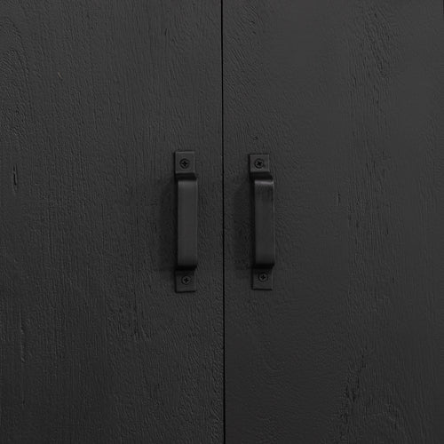 Giga Meubel Wandkast Xander Klein - Zwart Mangohout - 80x45x220cm - vtwonen shop