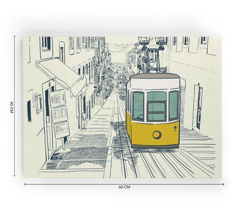 Canvas 60x40 Afdruk Stad