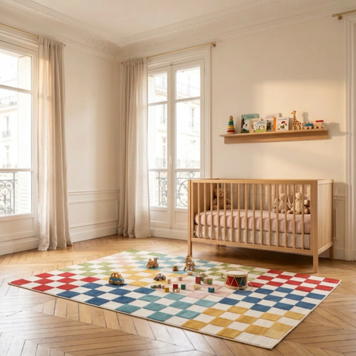 AFK Living vloerkleed Multi Carreaux - voor binnen en buiten - veelkleurig - 120 x 170 cm