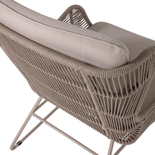 WOOOD loungestoelen tuin Grace - Staal/Touw - 81x75x70 - Set van 2