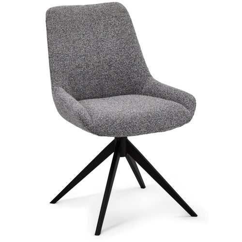 Furnhouse eetkamerstoel Helena - Grijs - Stof (Bouclé) - Set van 2
