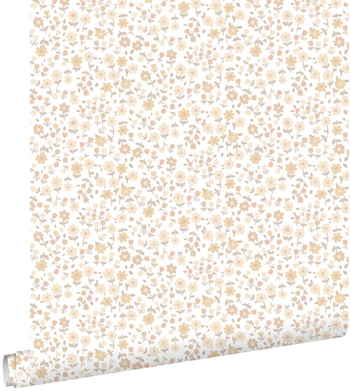 ESTAhome behang bloemetjes beige - 0.53 x 10.05 m - 139578 - vtwonen shop