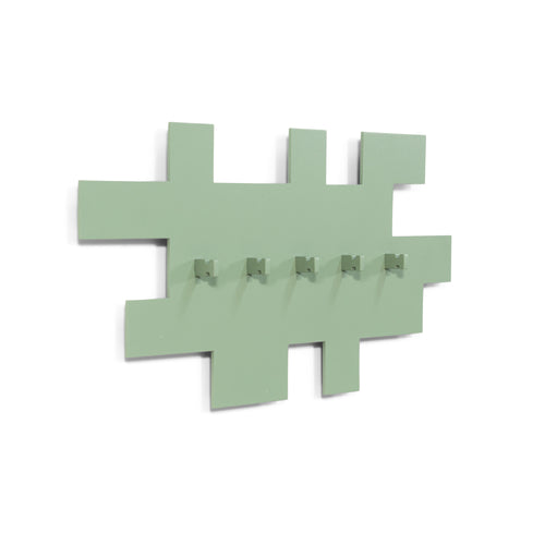 Spinder Design kapstok Tetromino - Dusty Green - 5 haken - vtwonen shop