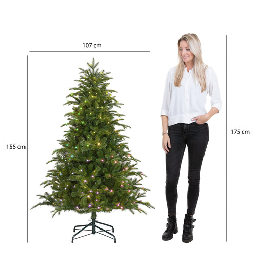 Black Box Trees Smart lighting Nestow Kunstkerstboom - H155 x Ø107 cm - Groen