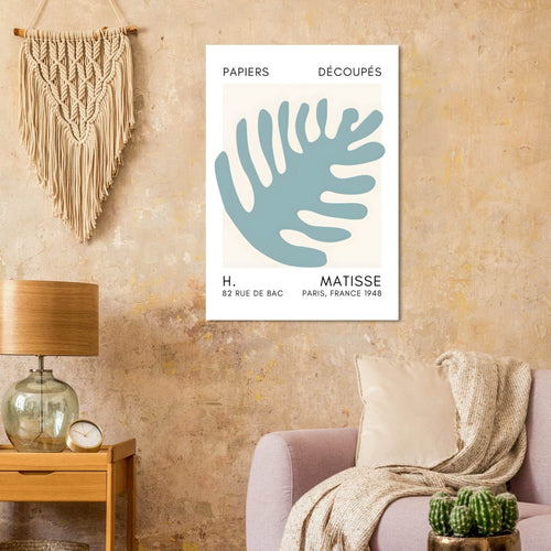 Artfulprints  Matisse – Coral bloom turquoise   poster 50x70 cm - vtwonen shop