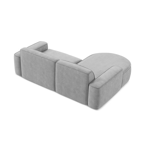 LaMiaSofa hoekbank links Melissa - chenille stof - lichtgrijs - 224x166x70