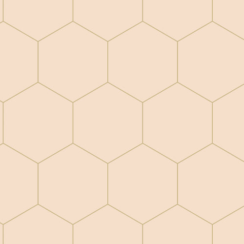 ESTAhome behang hexagon licht perzikroze - 53 cm x 10.05 m - 139226
