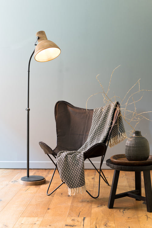 Light & Living vloerlamp  - bruin - 47x29x129 cm