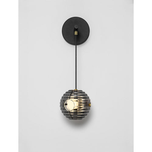 Nova Luce LAS Bolvormige wandlampen in zandzwart, goud en grijs, LED 13W 650lm 3000K