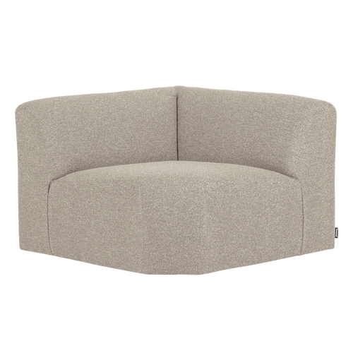 WOOOD hoekelement recht Mojo Base - Bouclé - Beige Melange - 74x105x105