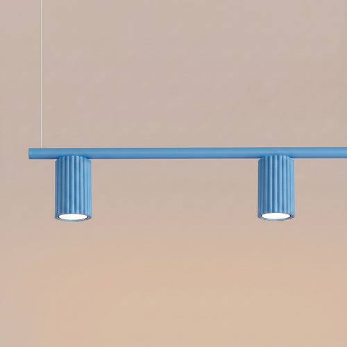 Sollux Lighting Kroonluchter KARBON 4 lichtblauw - 122x6,5x212cm