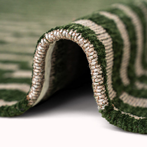 Louis De Poortere binnen & buiten machinewasbaar vloerkleed Structures Berber van 70% gerecycled PET - groen - 170x235cm
