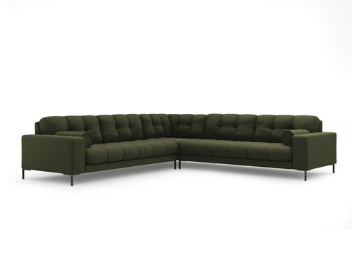 Cosmopolitan Design Symmetrische hoekbank Bali 6-zits, structurele stof, groente - 256x256x75cm