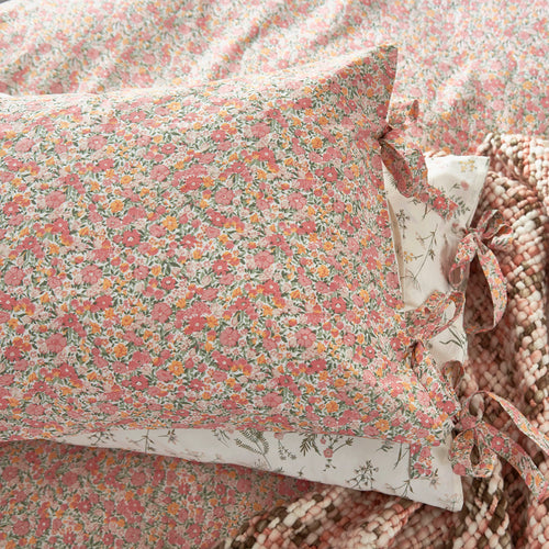Laura Ashley Dekbedovertrek lits-jumeaux incl. 2 kussenslopen Loveston Coral Pink 230cm x 220cm - vtwonen shop
