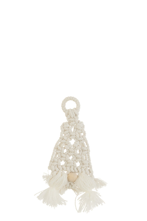 J-Line hanger Kabouter - katoen - wit - 4 stuks - vtwonen shop