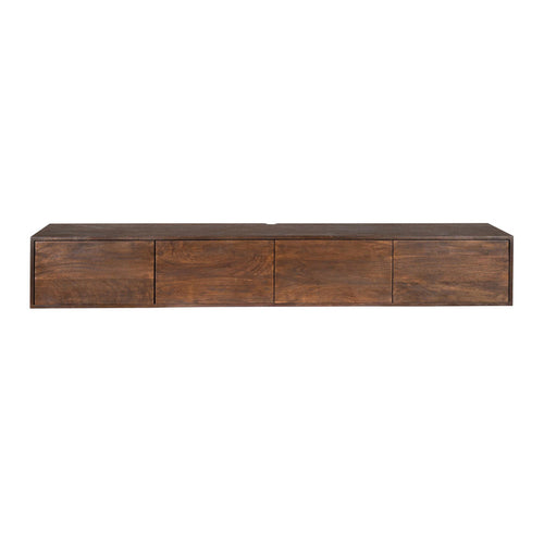 StarFurn Tv-meubel Vision - Zwevend Bruin Hout - 200x35x30cm