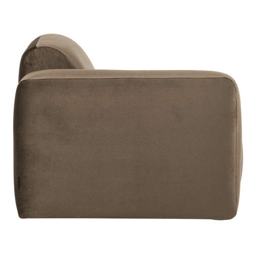 WOOOD 1-zits bank arm links Mojo Base - Velvet - Taupe - 74x105x97