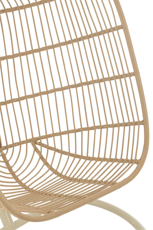 J-Line hangstoel Egga - metaal/koord - beige