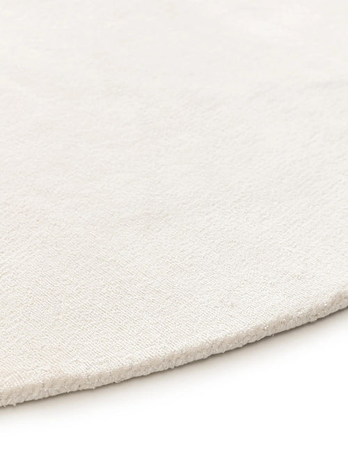 benuta viskose vloerkleed Nela - créme - ø 120 cm