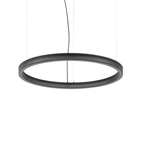 Ideal Lux CROWN 80 cm geïntegreerde LED-hanglamp voor aan het plafond, zwart, 4300lm, 3000K