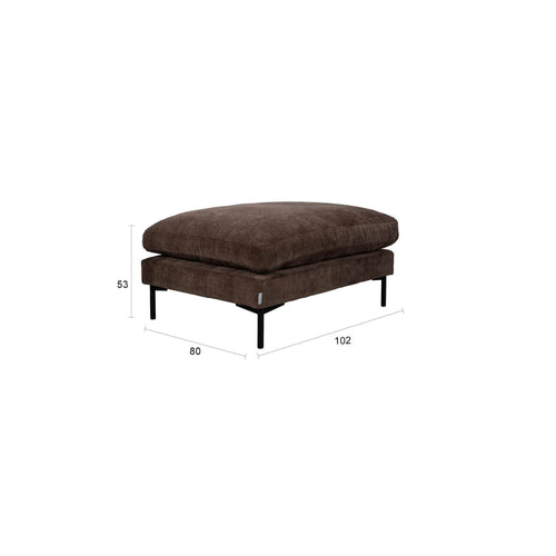Zuiver Summer Hocker Donkerbruin