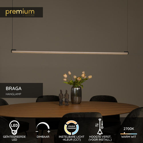 Lucide hanglamp BRAGA - Geïntegreerde LED - Koffie