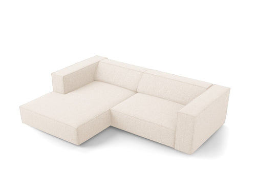 Cosmopolitan Design linker hoekbank Arendal 3-zits, chenille, lichtbeige - 166x224x70cm